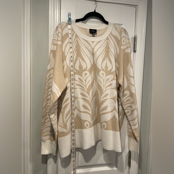 NWT Cyrus Size 2X Ivory Beige Long Sleeve Soft Plush Knit Pullover Sweater - Picture 8 of 13
